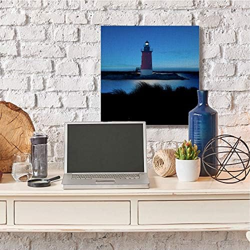 Снимка на фара Ступелл Industries в крайбрежните дюни, Изпълнена от Джеймс Маклафлином, Рисунка на стената, 30 x 1,5 x 30, Платно