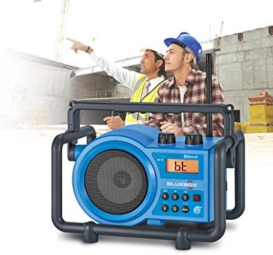 Сверхпрочный цифров приемник Sangean BB-100 BlueBox AM/FM с Bluetooth, Синьо, 12,4