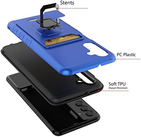 Чанта за мобилни телефони HAIJUN Противоударное Трайно покритие на цялото тяло с магнитна поставка на 360 ° за Samsung Galaxy A13 5G,
