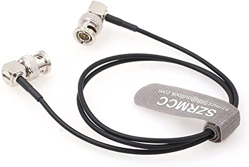 SZRMCC Правоъгълен BNC-Right Angle BNC RG174 75ohm HD SDI 3G Гъвкав Мек Видео Коаксиален Радиочестотни Кабел за Blackmagic ARRI RED Camera Monitor Радио (40 см/15,7 инча)
