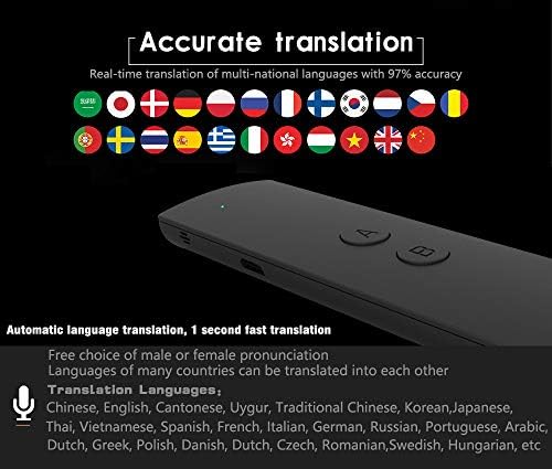 Класически устройство за превод на езици 60 езикови записващи устройства Bluetooth-преводач преносим взаимен точен превод в реално време