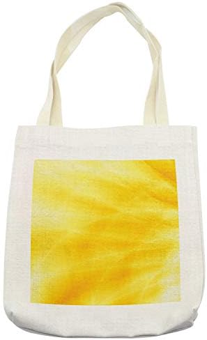 Жълта чанта-тоут Ambesonne, Абстрактно Яркото лятно Слънце, Вдъхновено от Различни нюанси на Приказен дизайн, Тъканно Бельо Множество
