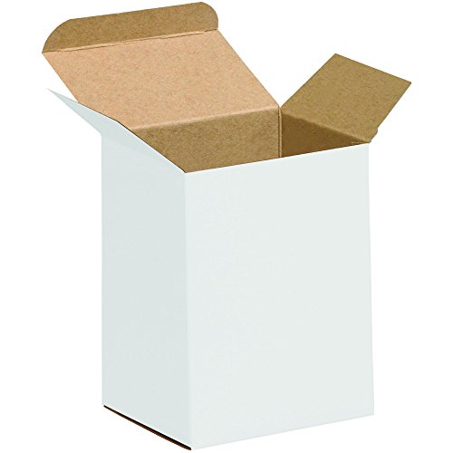 Картонени кутии за сгъване с обратна вытачкой марка Partners PRTS14W, 2 x 1 1/4 x 3, бяла (опаковка от по 1000 бройки)