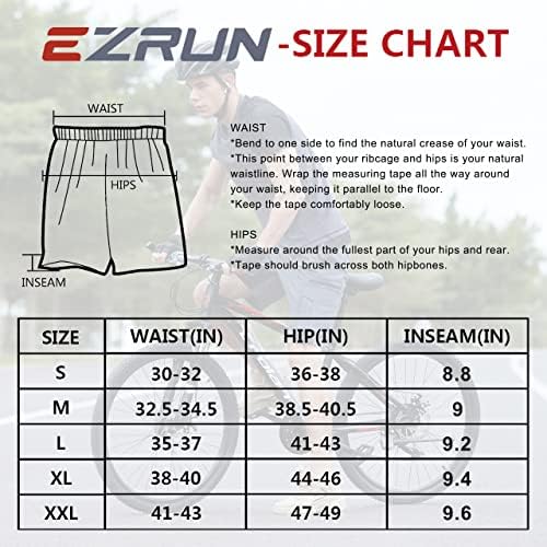 EZRUN Мъжки къси Панталони за планински Велосипеди с 3D Подплата, Леки Велосипедни Шорти МТБ