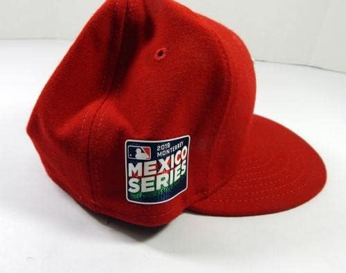 2019 Сейнт Луис Кардиналс Използва В играта Red Hat Monterrey Mexico P Series 7 - Използваните В играта Шапки MLB