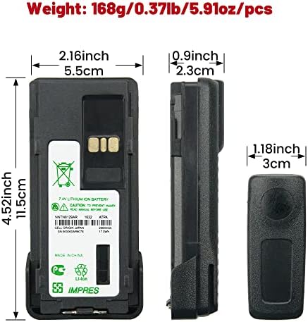 Батерия Vineynuan 10x NNTN8129AR IMPRES е Съвместим с P8668 P8660 GP328D GP338D XPR7350 7550 APX 1000 APX 2000 APX 3000 APX 4000 Замяна