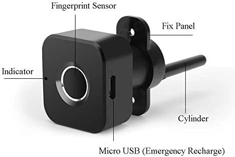 MXIAOXIA Акумулаторна батерия USB Умен Заключване за кутия с Отпечатъци от пръсти, анти-кражба Сигурност, Мини Електрическа брава за