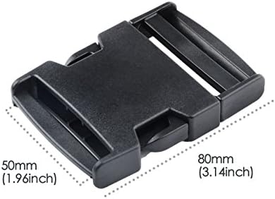 Страничните Подвижни ключалката DYZD Пластмасов Обтегач за ремъците на раницата (50 мм, 2 бр.)