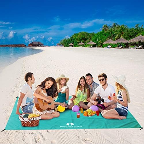 Плажен мат Red Suricata без пясък – Голямо плажно одеяло, без пясък, без пясък, водонепроницаемое – Идеална за плажен балдахину - Големи
