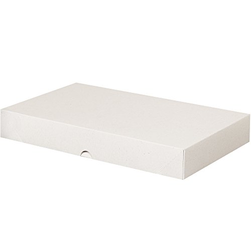 Сгъваеми Картонени кутии за канцеларски материали, 8 1/2 x 14 x 2, Бял, 200 бр /кутия за дискове
