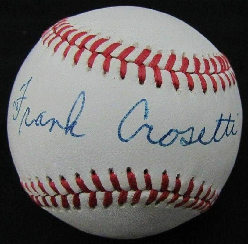 Франк Кросетти Ню Йорк Янкис С автограф / с Автограф Rawlings Baseball JSA 130808 - Бейзболни топки с автографи
