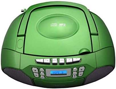 Toshiba TY-CKM39 (G) Преносим Boombox с MP3-кассетой за cd-та с AM/FM стерео и вход Aux Зелен метален цвят