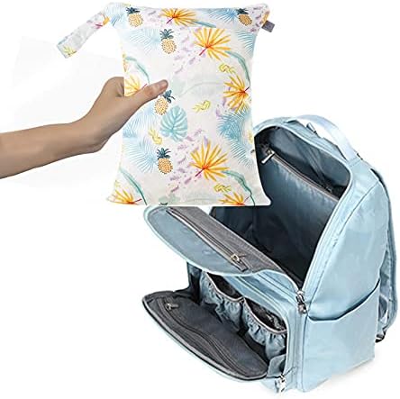 Чанта за мокри и сухи Памперси, за Многократна употреба Тъканни Пелени, да Пере Пътни Чанти с Голям Капацитет, Детски Текстилен Джоб