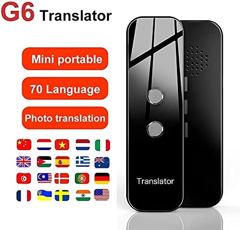 TFIIEXFL Умен Гласов преводач Smart Instant Real Time Voice 70 Езика Travel Business Translator (Цвят: сив)