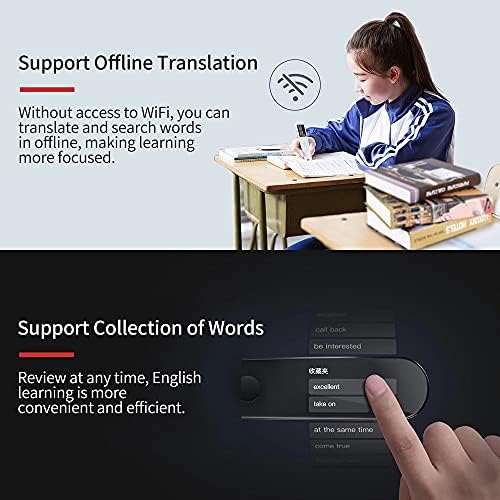 Преносима писалка-речник TFIIEXFL за сканиране на текст, четене, превод, дръжка-преводач английски език с подкрепата докосване на екрана