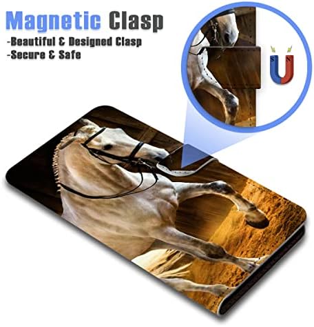за iPhone 13 Pro Max, дизайнерски калъф-портфейл с панти капак за телефон, A24685 Cool Horse