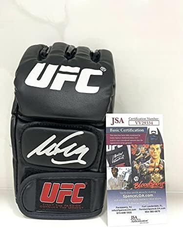 Сертификат за JSA UFC ръкавица fighter с автограф Йена Хари 3 - Ръкавици MLB с автограф
