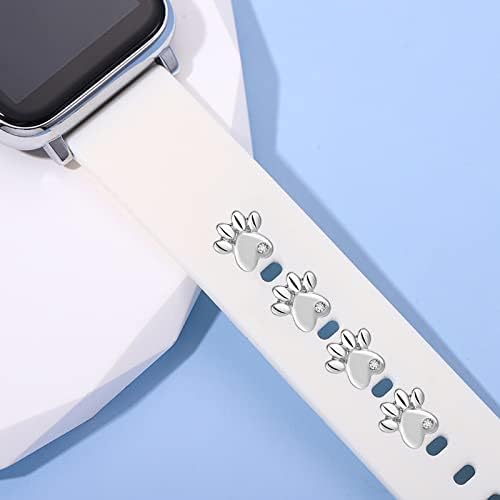 4 бр. каишка за часовник с декоративни висулки във формата на котешки лапи, Съвместим с каишка на Louis Vuitton Apple Watch 38 40 41