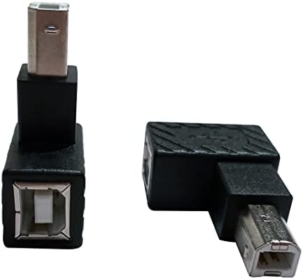 SHANFEILU 90-Градусов Адаптер за принтер, USB 2.0 Type B, Включете USB 2.0 B до Штекеру Type B, Удлинительный Жак за печат и предаване