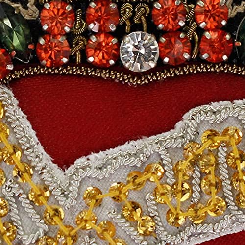 Корона на Сърцето Индийски Метална Емблема на Бродирани Мъниста Кристали, Ръчни Бродерии Ленти, Пришити на Декоративен Икона