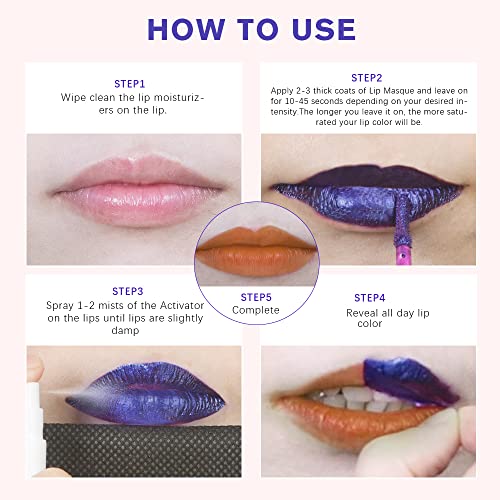 Ibcccndc Peel Off Lip Stain - Устойчиви, устойчиви на размазыванию, водоустойчив веганская течна червило за устни Течен блясък за устни Цвят за устни (4)