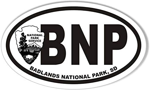 Овални Стикер върху Бронята на Национален парк BNP Badlands National Park