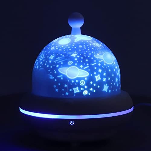 Прожектор за нощно осветление, 360-Градусова Звезден нощна светлина с няколко шарени, Лампа за възпроизвеждане на музика на захранването
