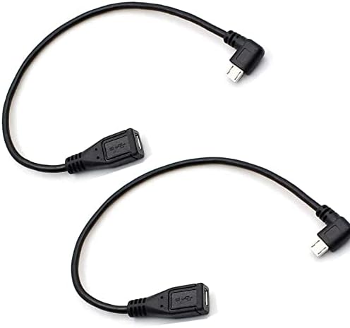 Ляв ъгъл на Micro USB, Удлинительный кабел Micro USB, Удлинительный кабел Micro-B мъжа към жената на 90 градуса, кабел за предаване на