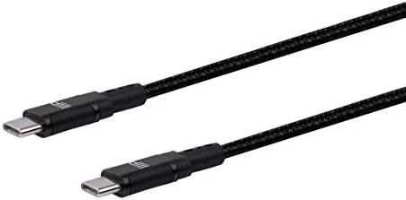 Кабел Monoprice USB C - C USB 2.0 дължина от 6 фута - Червен | Бързо зареждане, висока скорост, до 3 А / 60 W, тип C, е съвместима с