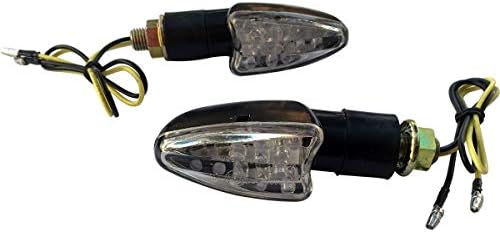 MotorToGo Черен LED Поворотник За Мотоциклет, Странични Маркер Показатели, Светлини, Съвместими за 1998 Kawasaki KZ1000P
