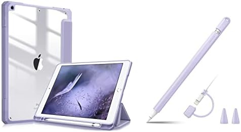Хибриден тънък калъф Fintie за iPad 9-ти / 8-ви / 7-мо поколение (2021/2020 / 2019) 10,2-инчов комплект със силиконов ръкав Fintie, съвместим