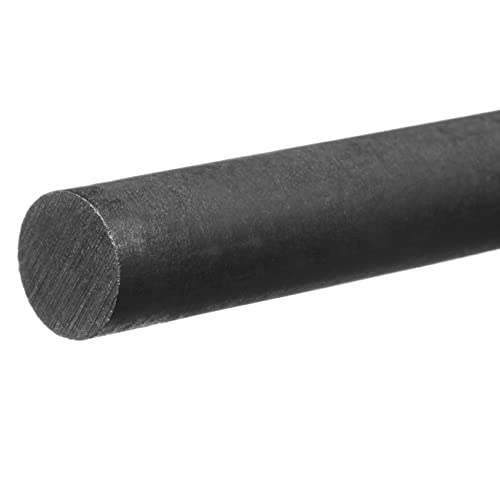 Пластмасов прът от гомополимера ацеталя Delrin, черен, с диаметър 1-1/2 инча х 2 метра. Дълъг