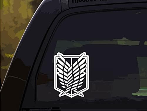 DW - Attack on Титан - Емблемата на Скаутите легион Vinyl Броня Стикер за колата, лаптопа, камион, колата и т.н. | 5