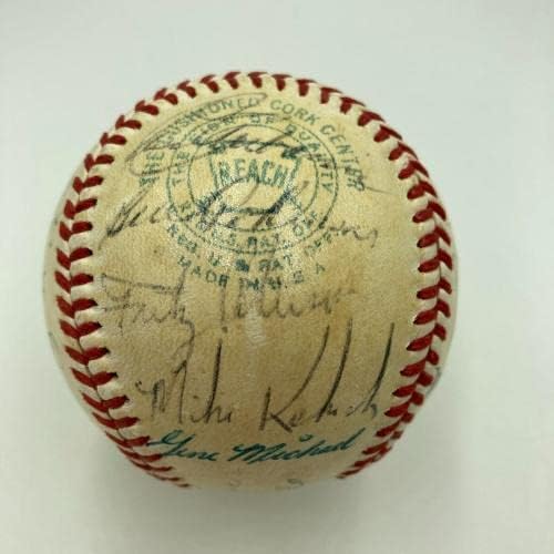 Мики Мэнтл 1969 Отбор Ню Йорк Янкис Подписа договор с JSA COA Американската лига бейзбол - Бейзболни топки с автографи