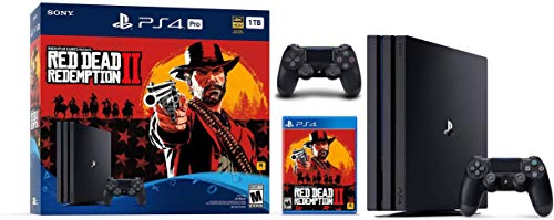 Най-новата конзола на Sony Playstation 4 Pro на твердотельном твърдия диск с капацитет 1 TB - игрален комплект Red Dead Redemption 2
