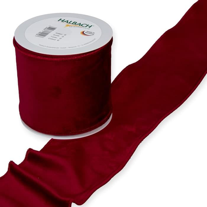 Цветя магазин Кестеняво-червена коледна нежната тъкан на ленти с ширина 4 инча един свитък с дължина 9 метра. Жично Край