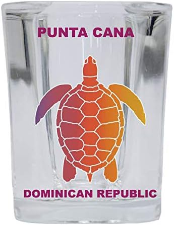 Пунта Кана В Доминиканската Република Сувенир, Розова Костенурка Дизайн Квадратна Чашки