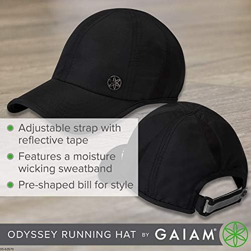 Дамски бейзболна шапка Gaiam за джогинг Gaiam Одисея, черна, Black2