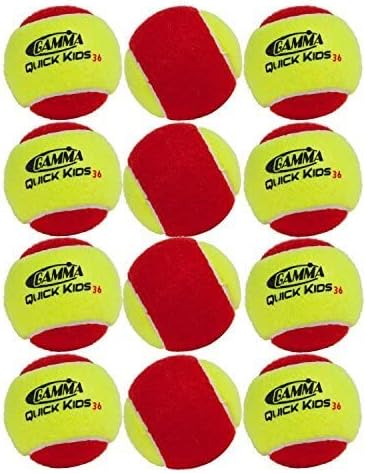 Тренировъчните топки за тенис GAMMA за начинаещи деца или възрастни (преходен период): оранжево 60 или зелени 78 точки (скорост на топка