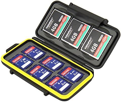 Здрав водоустойчив калъф за карти с памет JJC MC-SD6CF3 подходящ за 3x CF / 6x SD карта, черен