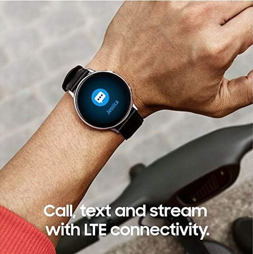 Samsung Galaxy Watch Active2 от неръждаема стомана LTE GSM е Отключен SM-R835U (ATT, Verizon, Tmobile, Sprint) - Гаранция за САЩ (възобновено) (сребро, 40 мм)
