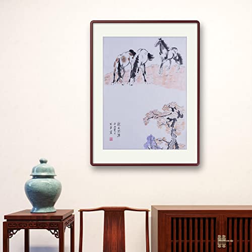 Кон Анилмал Дърво Китайска Живопис Ръчно Рисувани Стенни Изкуството на Източна Четка За Миене на Мастило Акварел Интериор за Спални,