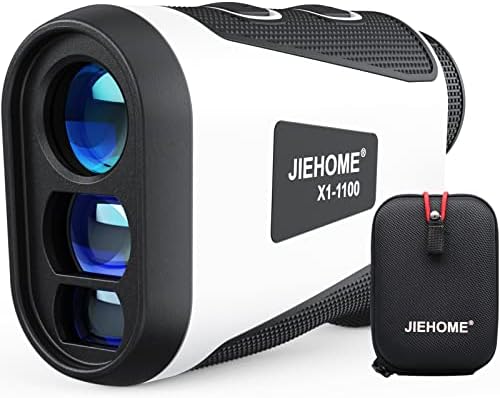 Лазерен далекомер за голф JIEHOME X1 с наклон, заключващ механизъм флагштока и вибрация, Лазерен Далекомер 660 /1100YDS за голф, лов, Акумулаторна батерия Лазерен Далекомер з