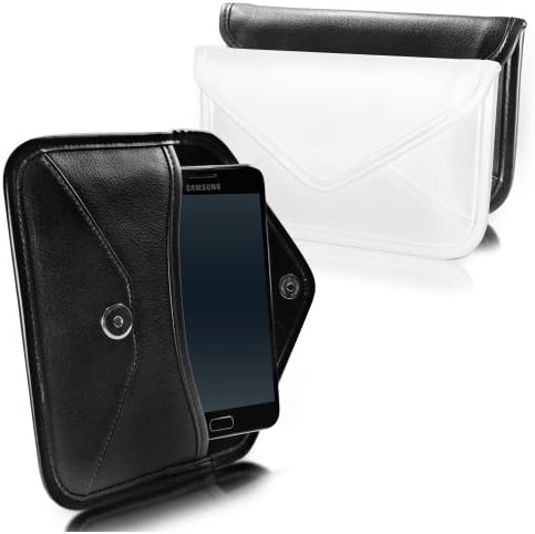 Калъф BoxWave, който е Съвместим с Motorola Moto G6 (Case by BoxWave) - Луксозни Кожена чанта-месинджър, чанта-плик от изкуствена кожа