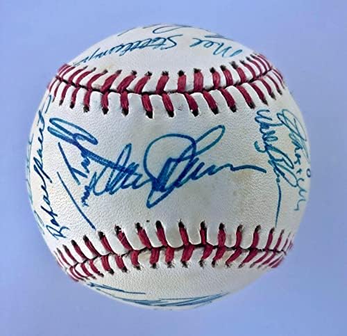 1986 отбор шампиони НЮ ЙОРК МЕТС подписа договор с ONL baseball-28 ПОДПИСИ-ПИСМО JSA - Бейзболни топки с автографи