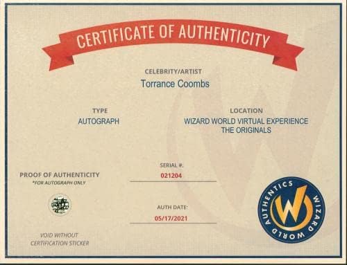 Възцари Торранса Coombs С Подпис 8x10 Снимка С Автограф Wizard World 5 - Снимки от НБА с автограф