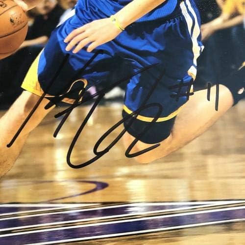 Клай Томпсън подписа снимка 8x10 PSA / DNA С автограф Голдън Стейт Уориърс - Снимки на НБА с автограф