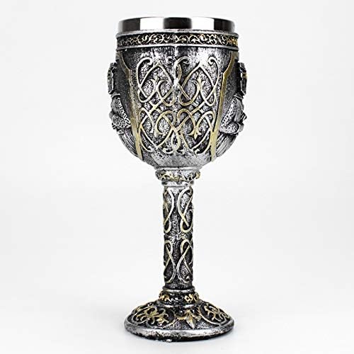 Купа LDXFT, рицарски купа от неръждаема стомана, средновековен чаша за червено вино, подходящи за вечеря в бара, карнавал, вино, кафе,