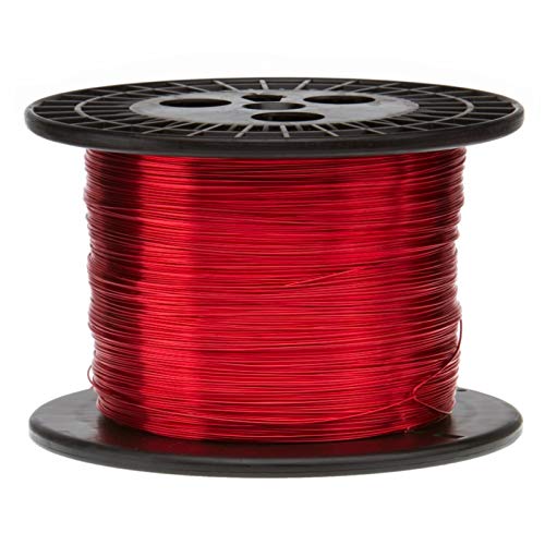 Магнитна жица, Масивна Эмалированная Медни жици, 15 AWG, от 5.0 килограма, Дължина 499 ', диаметър 0,0603, Червена