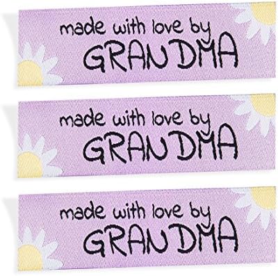 Wunderlabel е Направено с любов, баба Нана Бабушкино Цвете ръкоделие Модни Тканая Лента на Лента, етикети За дрехи Шивашки Материали
